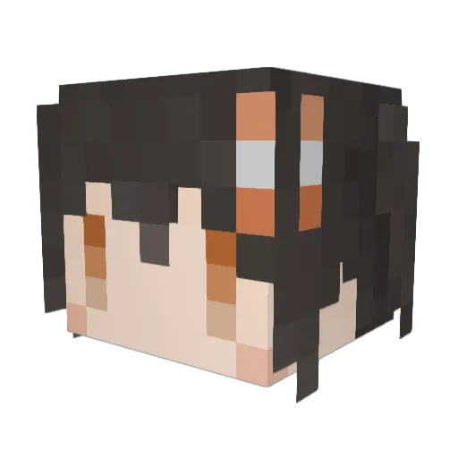 Snack2001 Minecraft avatar head, 3D render