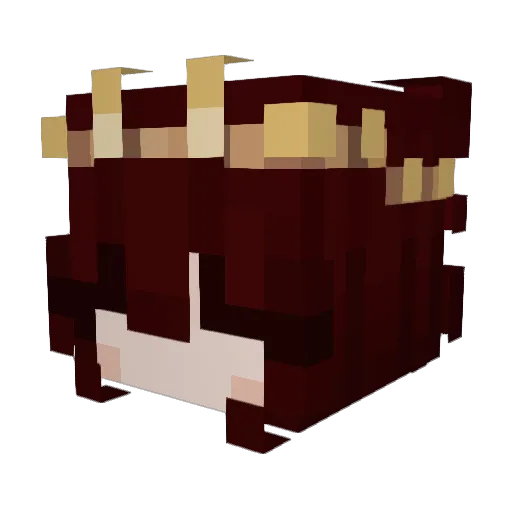 SnackDronning Minecraft avatar head, 3D render