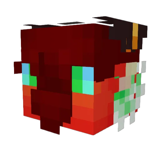 SnackFiend002 Minecraft avatar head, 3D render