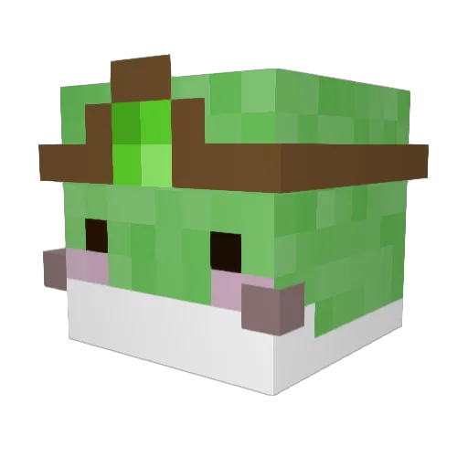 SnackGoblin Minecraft avatar head, 3D render