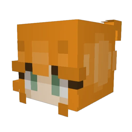 SnackMi_x Minecraft avatar head, 3D render