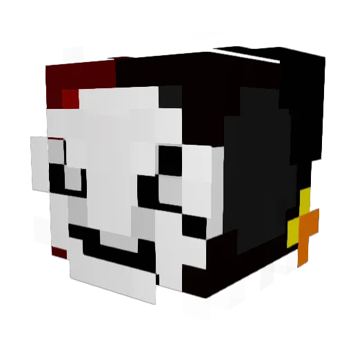 SnackVip Minecraft avatar head, 3D render