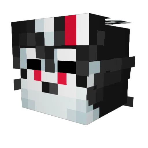 SnackWoof Minecraft avatar head, 3D render