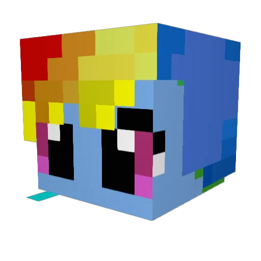 Snack_My Minecraft avatar head, 3D render