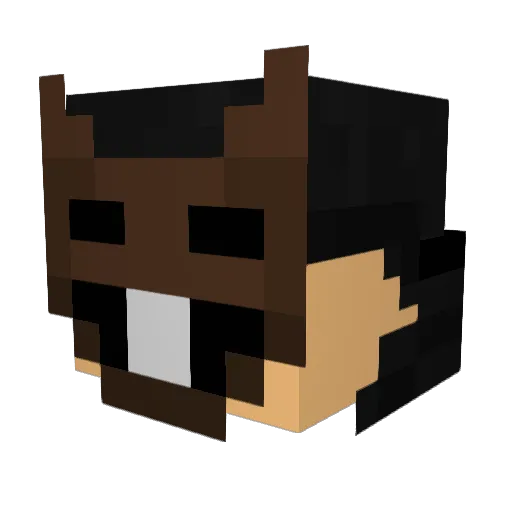 Snackariee Minecraft avatar head, 3D render