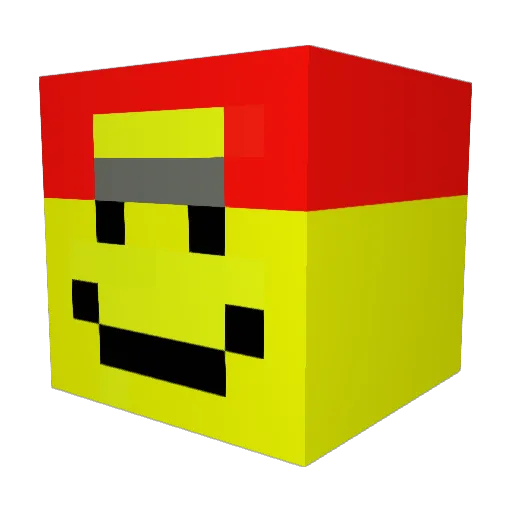 SnackeRE Minecraft avatar head, 3D render