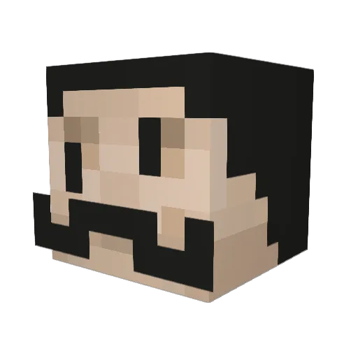 SnackyChan5 Minecraft avatar head, 3D render