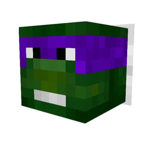 Snaderz Minecraft avatar head, 3D render