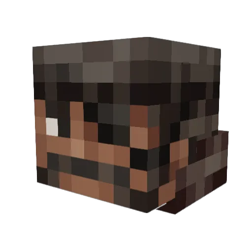 Snadres Minecraft avatar head, 3D render