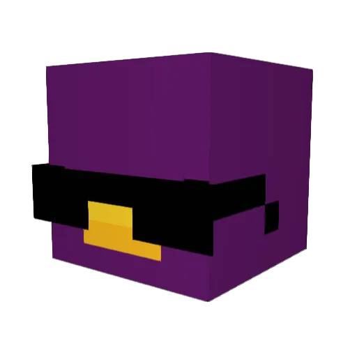 Snaed Minecraft avatar head, 3D render