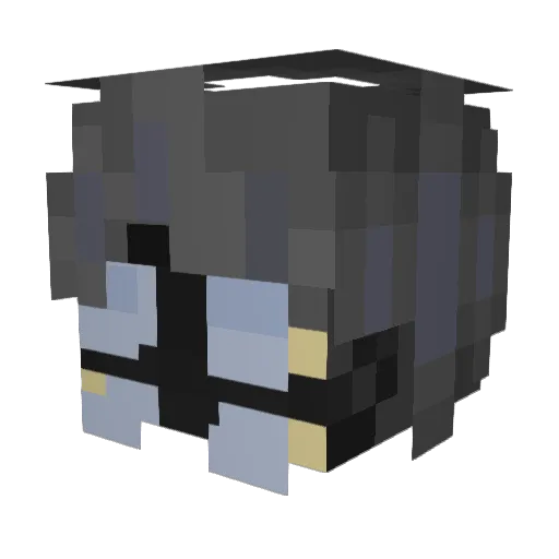 Snagug Minecraft avatar head, 3D render