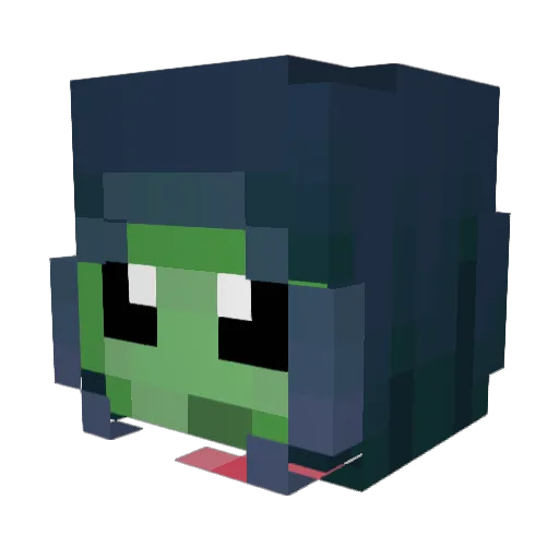 Snahkay Minecraft avatar head, 3D render