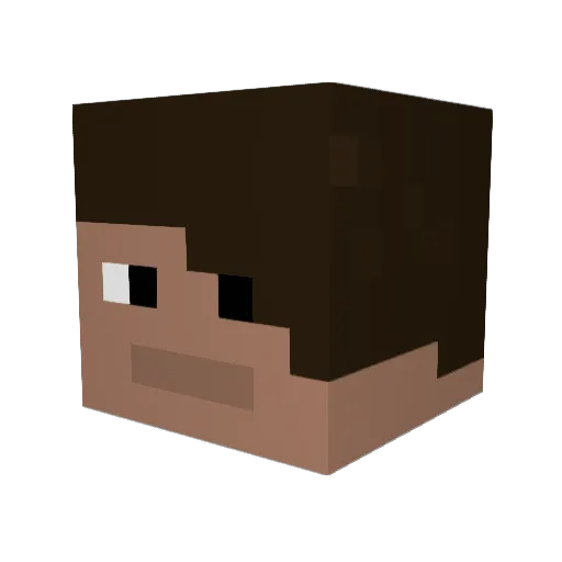Snaice Minecraft avatar head, 3D render