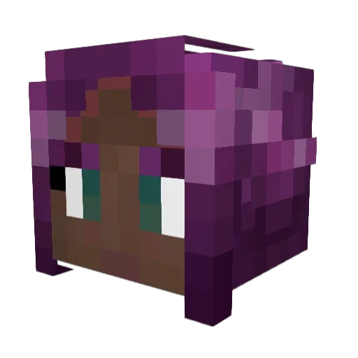 SnailEyes808 Minecraft avatar head, 3D render
