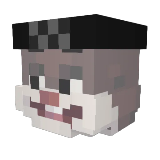 SnailForce1 Minecraft avatar head, 3D render