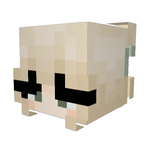 SnailsWithToes Minecraft avatar head, 3D render