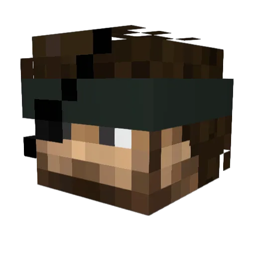 Snake055 Minecraft avatar head, 3D render