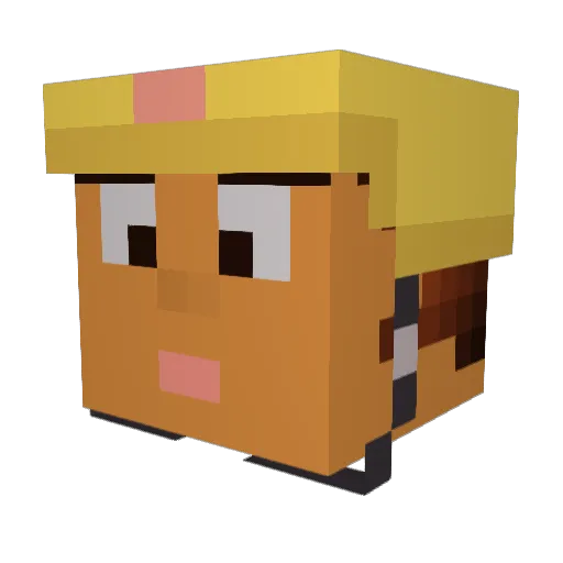 Snake37 Minecraft avatar head, 3D render