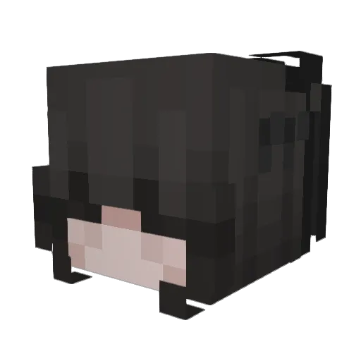 Snake Minecraft avatar head, 3D render