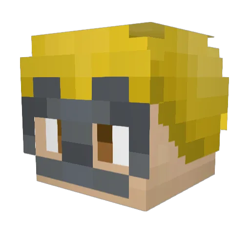 SnakeF101 Minecraft avatar head, 3D render