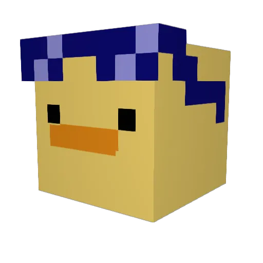 SnakeFPS Minecraft avatar head, 3D render