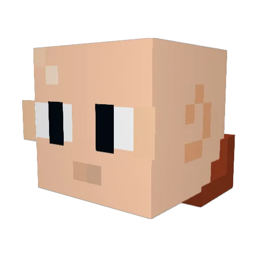 SnakeGalaxy Minecraft avatar head, 3D render
