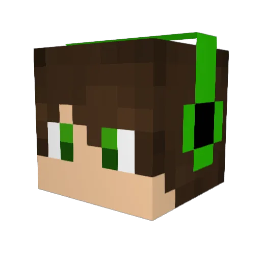 SnakeGames0 Minecraft avatar head, 3D render