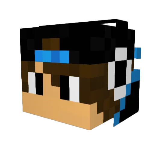 SnakeHD_04 Minecraft avatar head, 3D render