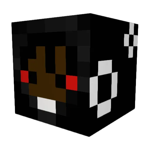 SnakePanda Minecraft avatar head, 3D render