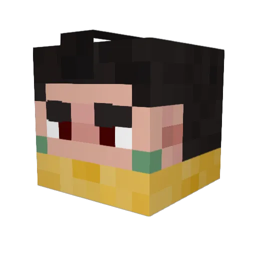 Snake_333 Minecraft avatar head, 3D render