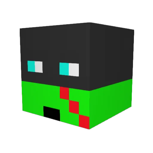 Snake_Builder21 Minecraft avatar head, 3D render