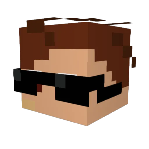 Snakeface2000 Minecraft avatar head, 3D render