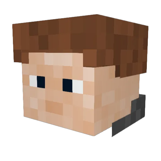 Snakescull Minecraft avatar head, 3D render