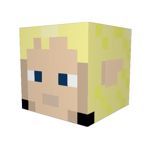 Snakeseye12 Minecraft avatar head, 3D render