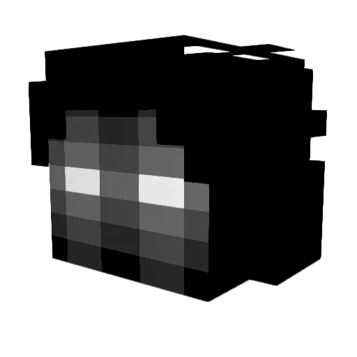 Snaketie Minecraft avatar head, 3D render