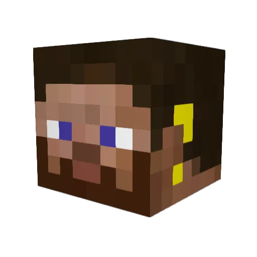 Snakexe Minecraft avatar head, 3D render