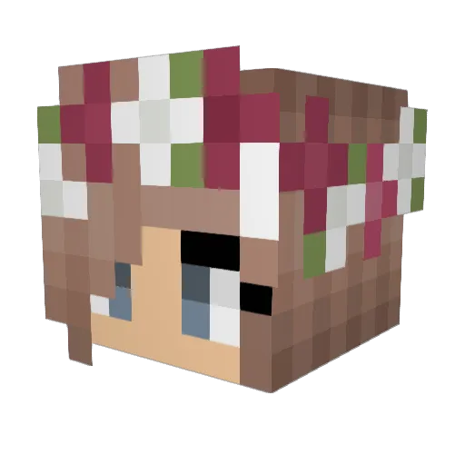 SnakeySnek Minecraft avatar head, 3D render