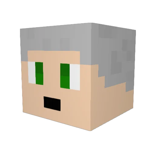 Snakey_tv Minecraft avatar head, 3D render