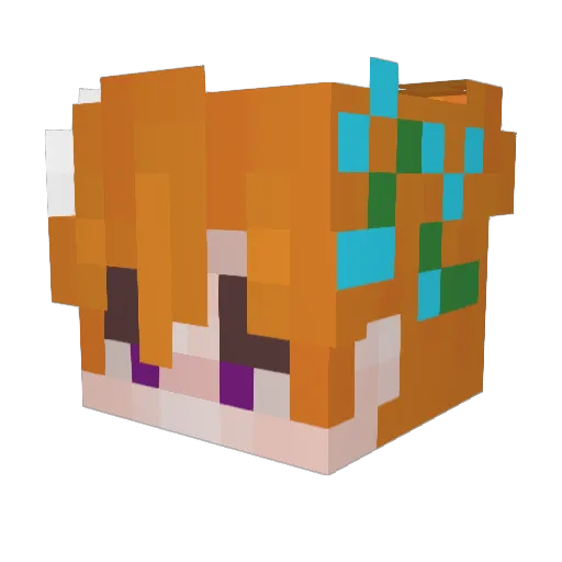 Snakie4dead Minecraft avatar head, 3D render