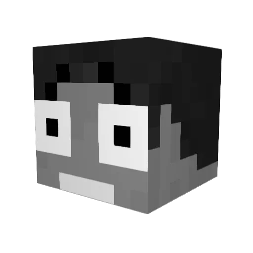 Snakir Minecraft avatar head, 3D render