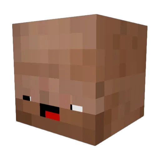 SnakySnak Minecraft avatar head, 3D render