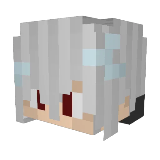 Snanow Minecraft avatar head, 3D render