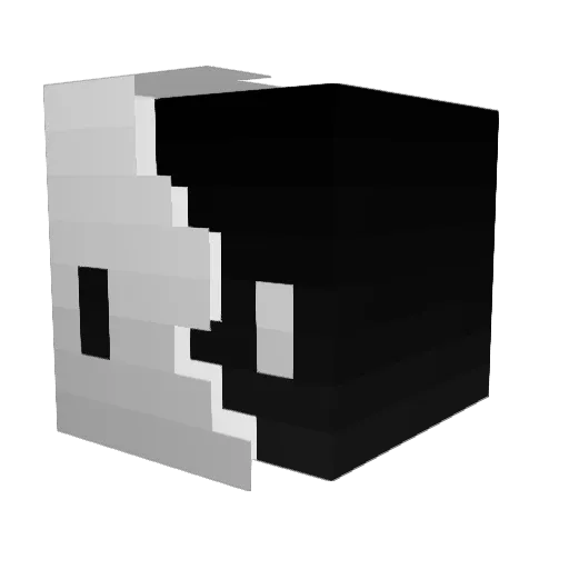Snap72 Minecraft avatar head, 3D render