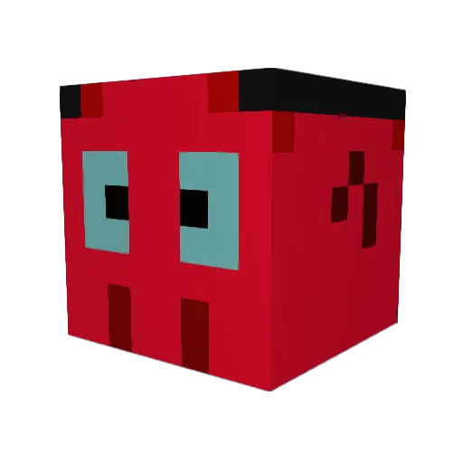 SnapDragon08 Minecraft avatar head, 3D render