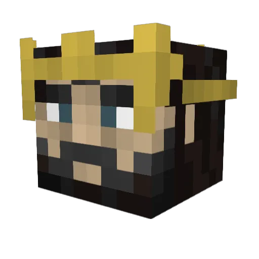 SnapO123321 Minecraft avatar head, 3D render