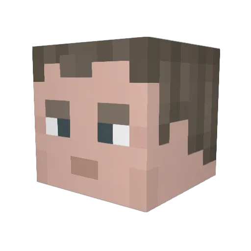 SnapProject01 Minecraft avatar head, 3D render