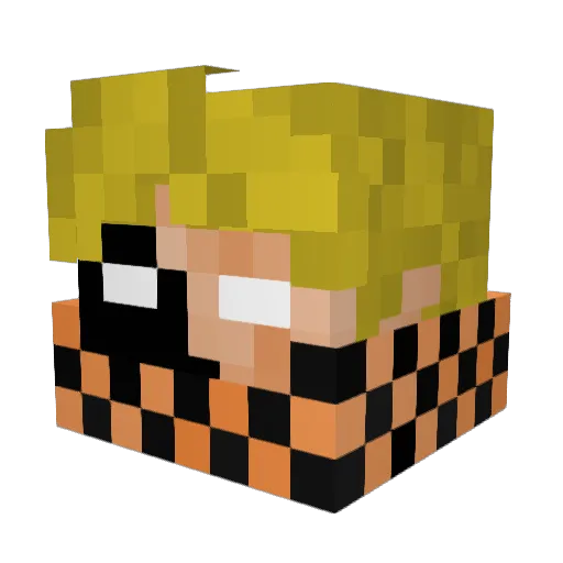 SnapStatistic28 Minecraft avatar head, 3D render