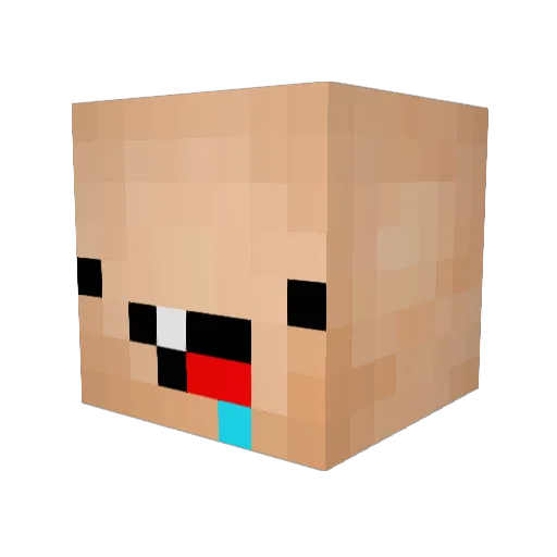 SnapV2 Minecraft avatar head, 3D render