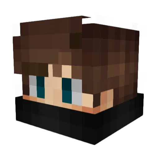SnapchatStreaks_ Minecraft avatar head, 3D render