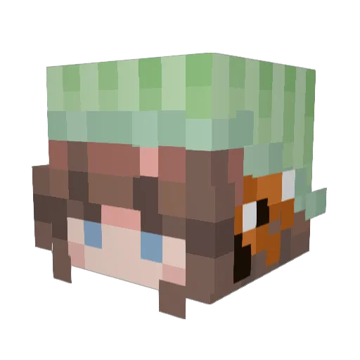Snapdragon_Koi Minecraft avatar head, 3D render